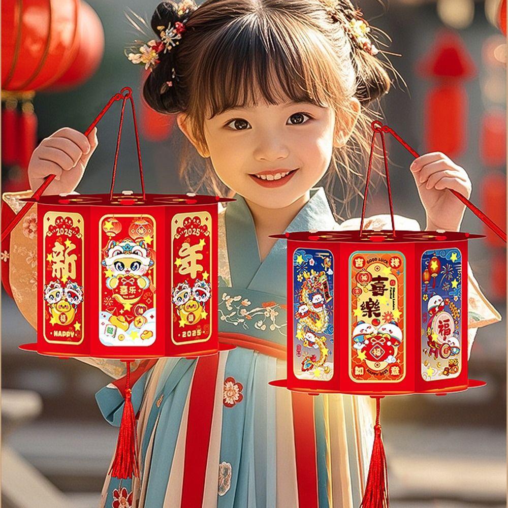 Мультяшный новогодний светящийся фонарь китайский стиль праздничный фонарь домашний новогодний подарок