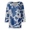Women's T Shirt Tee Printed 3/4 Sleeve Daily Weekend Fashion Basic V Neck Regular Top