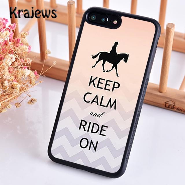 Krajews сохраняйте спокойствие и садитесь на лошадь Чехол для телефона для iPhone 17 Air 16 15 14 plus 12 pro max Fundas
