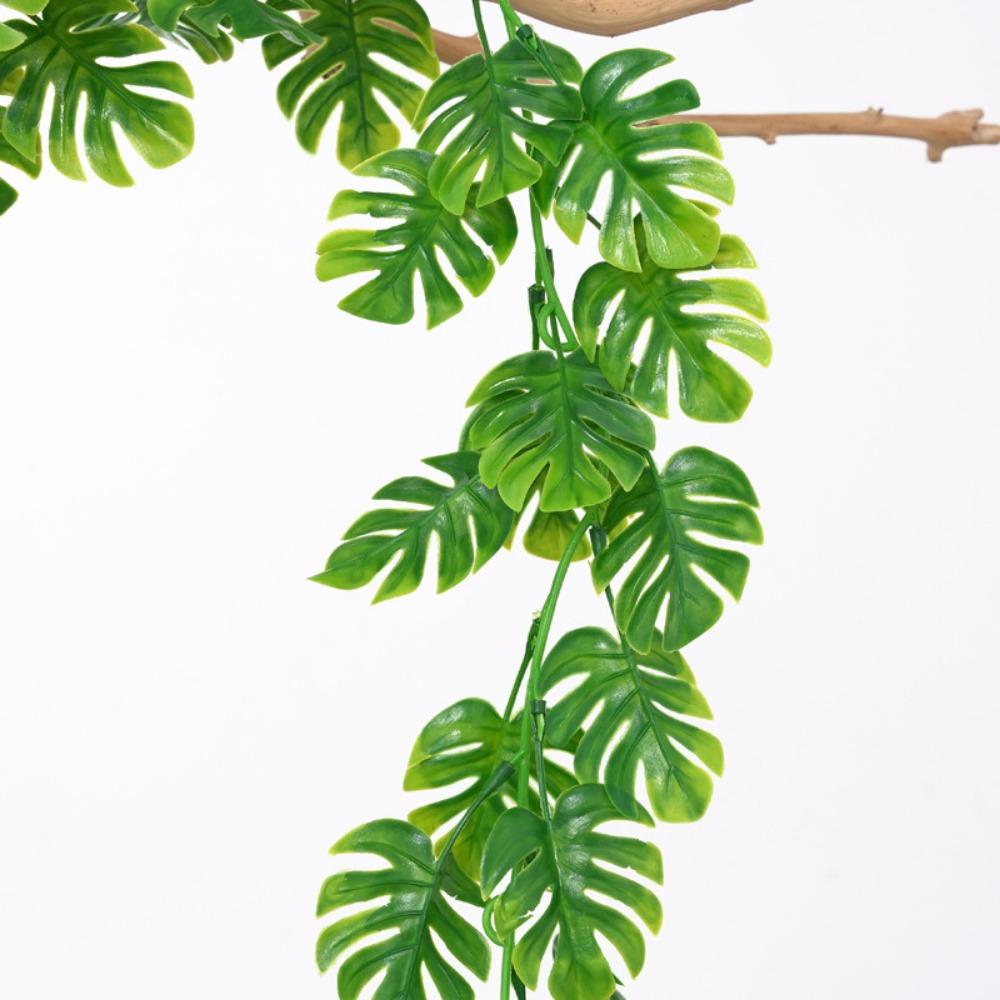 1Pc 1.8m Monstera Leaf Vine Artificial Plant Faux Plants Fake Plants Plastic Hanging Vine Fake Monstera Vine Fake Hanging Green Plants Indoor Ornament