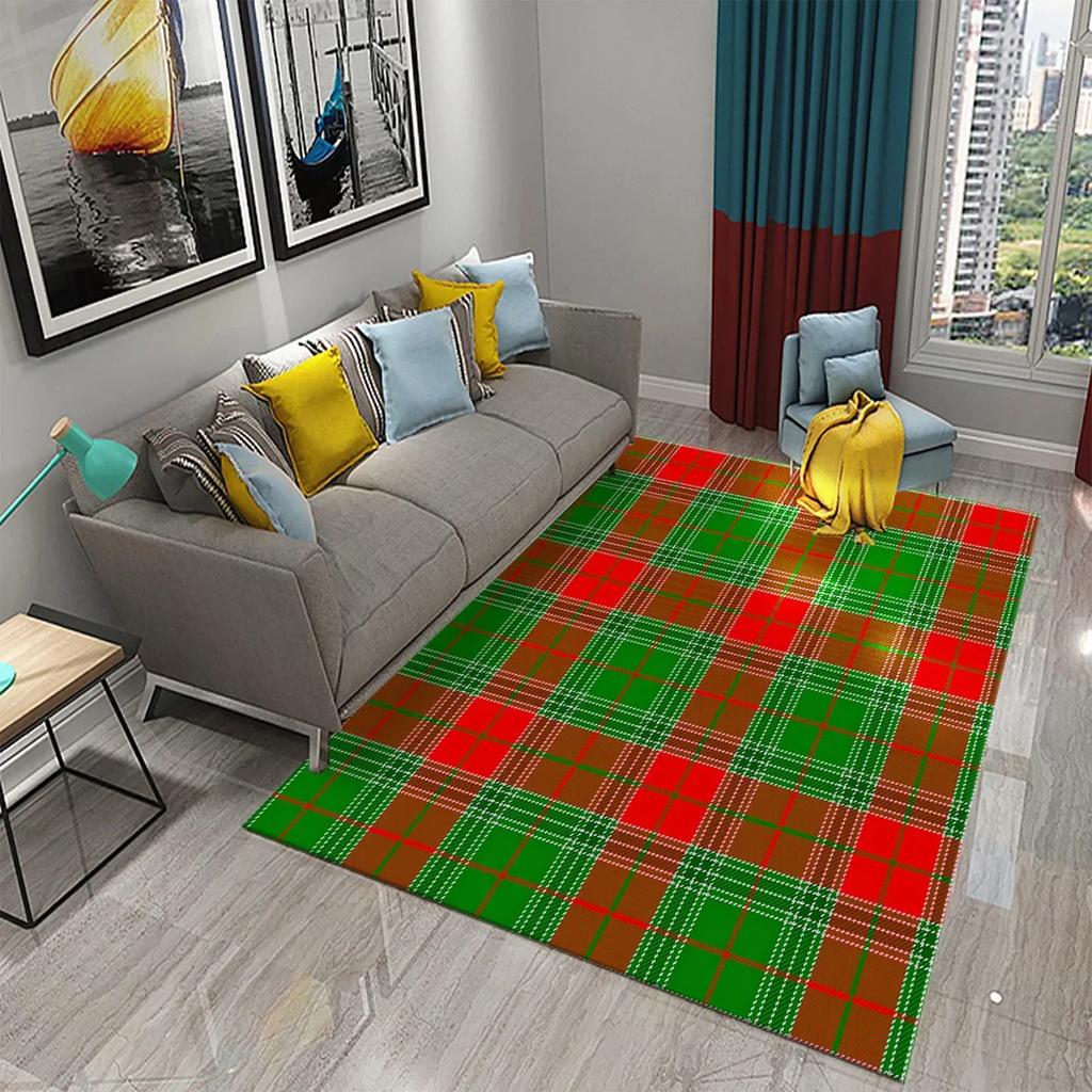 3D Retro Colorful Plaid Lines Carpet Colour Geometry Ethnic Style Rugs for Living Room Bedroom Decor Area Rugs Kitchen Floor Mat