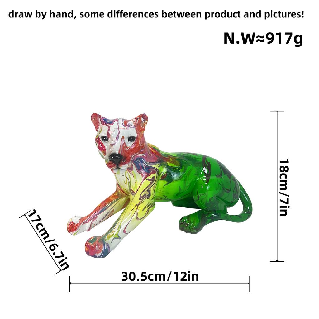 Современный простой стиль лежащая статуя леопарда смоляные украшения для дома гостиная элитная гостиная вход украшение подарки