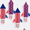 4th of July Rocket Honeycomb Decoration Patriotic Red White Blue Hanging