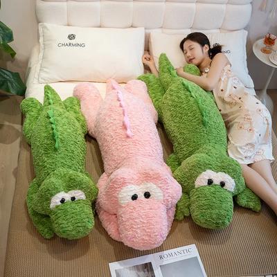 Мягкая Зеленая Розовая Динозавр Животное Набивная Плюшевая Игрушка Кукла Милый Крокодил Подарок Куклы для Девочек Подушка для Сна Мягкий Декор Комнаты Игрушка для Ребенка