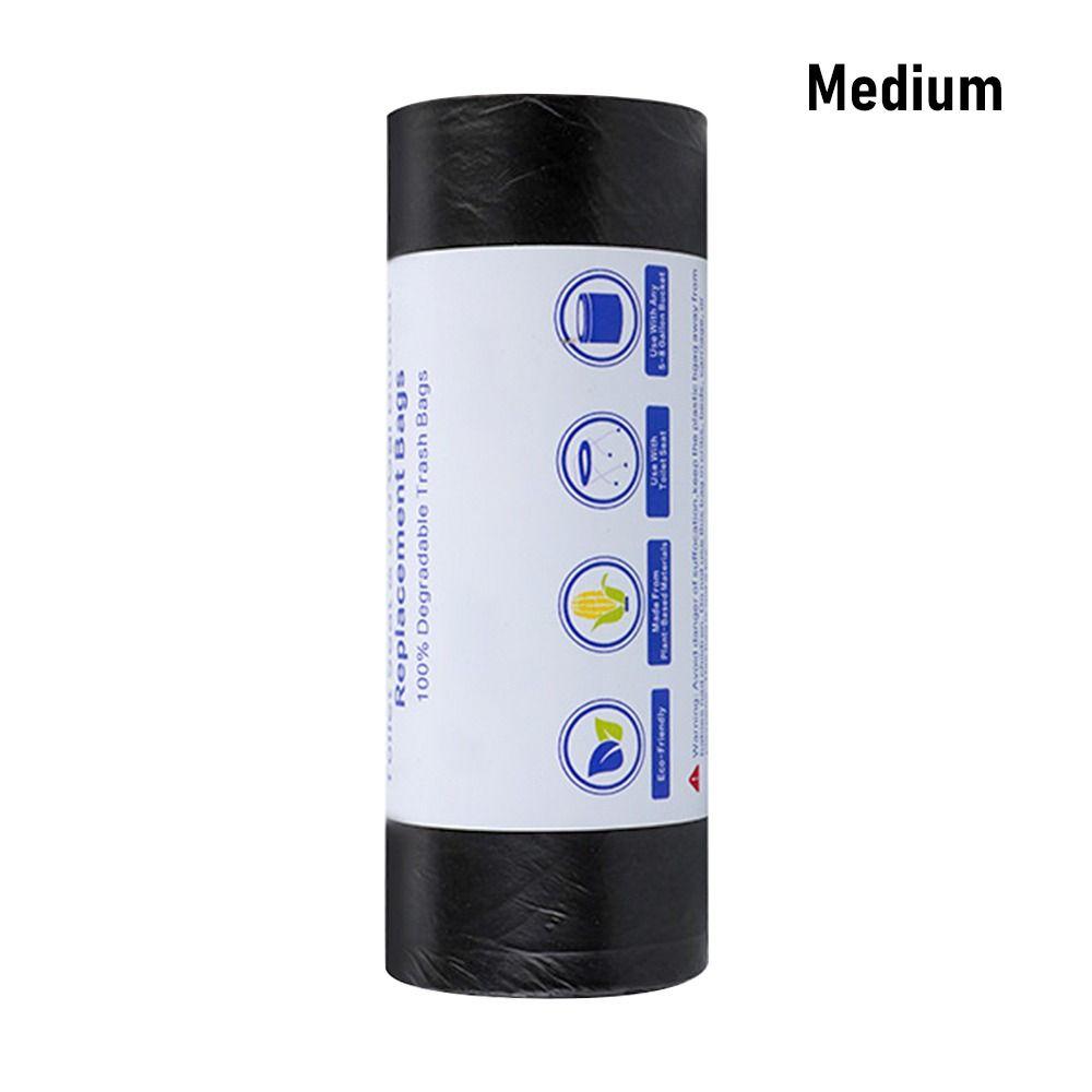 30Bags/Roll Trash Can Bin Garbage Bag Points Off Plastic Bags Rubbish Bag Bathroom Kitchen