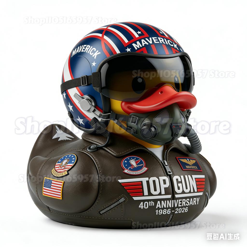 Утка-пилот Маверик из фильма Top Gun, 40-летний юбилей, коллекционная игрушка, эксклюзивный подарок для фанатов на вечеринку