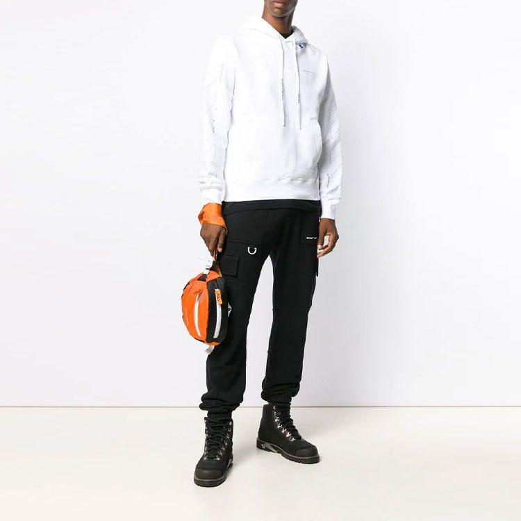 OFF WHITE Диагональный Необработанный Худи OMBB034E19E300030191