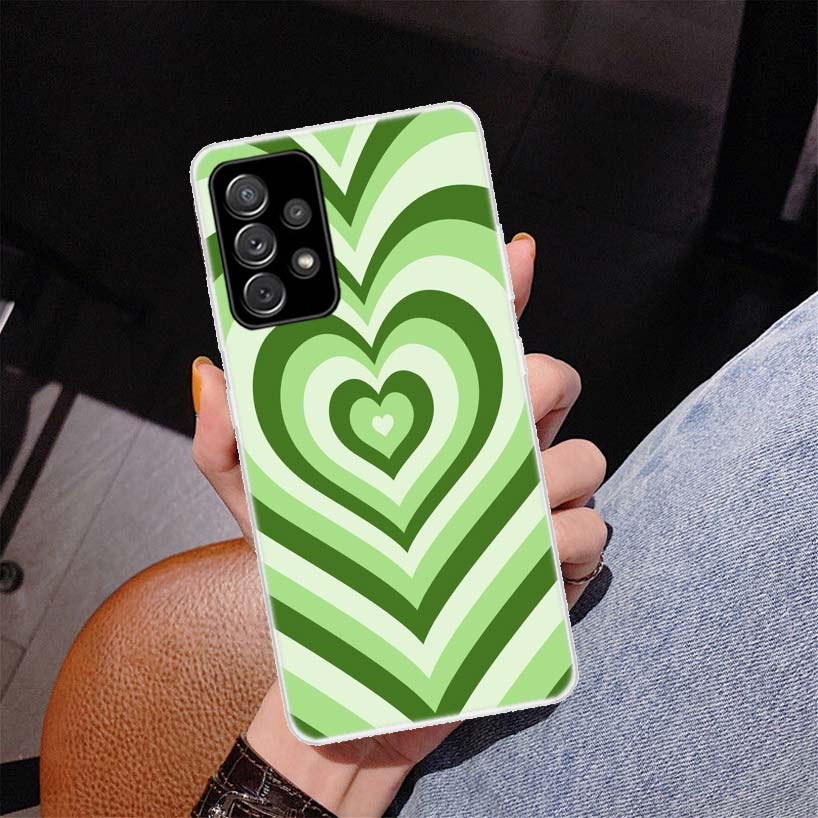 Модный чехол для телефона с фиолетовым сердцем и кругом для Samsung Galaxy A53 A52 A73 A72 A12 5G A13 A22 A23 A32 A33 A02S A03S A42 A