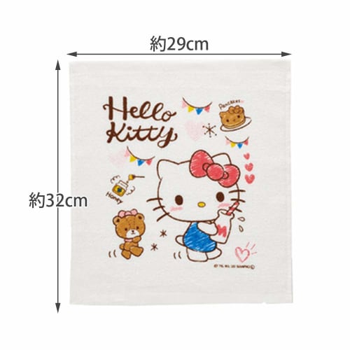 Skater Wet Towel 3P Kitty Snack Time Sanrio OAC1T