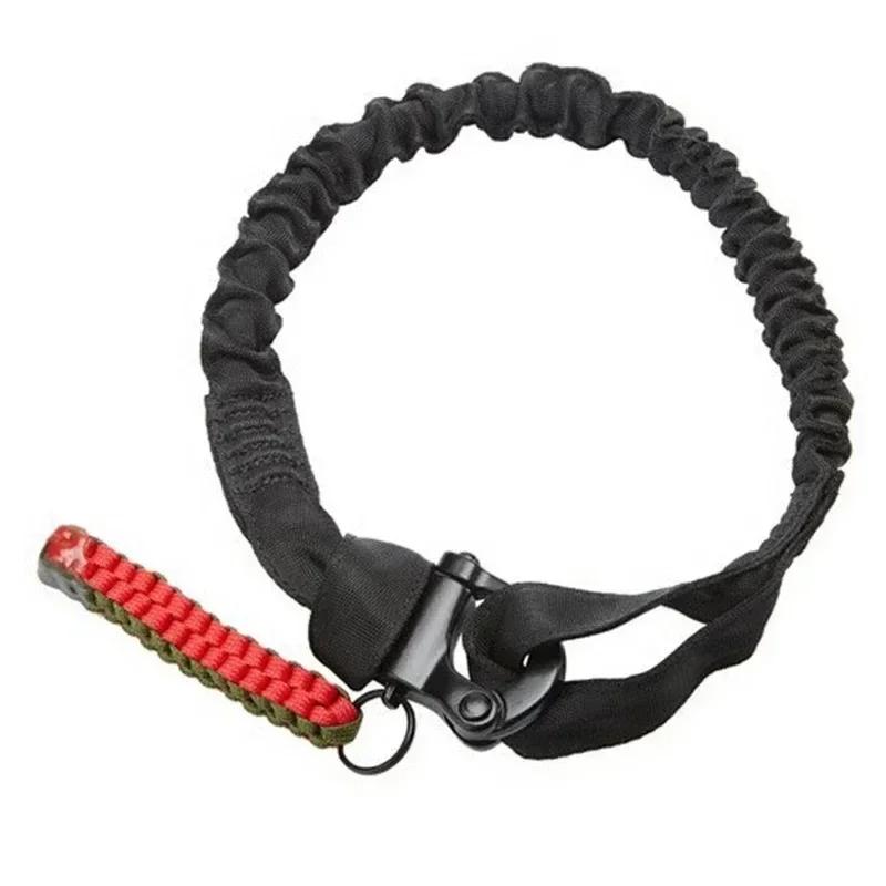 Quick Release Safety Rifle Sling Lanyard Strap Rope Line Climbing Protect Sling for Outdoor Hunting Nylon Rope Bungee Strap