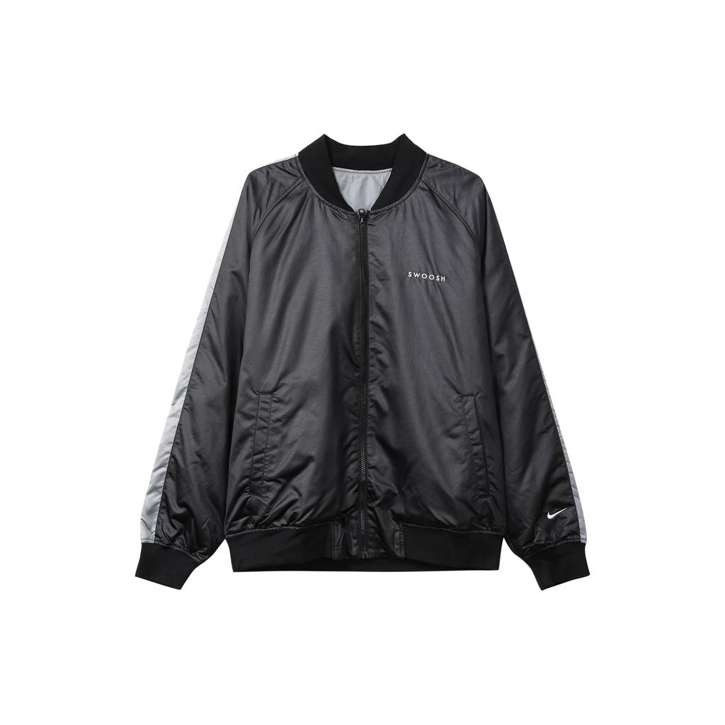 Nike Reversible Casual Swoosh Cotton Jacket Men Outerwear Black DO2889-010