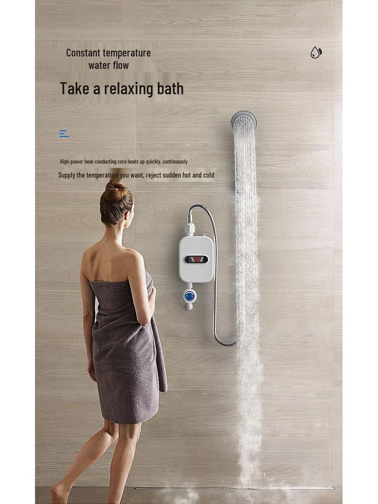 Мини Настенный Мгновенный Проточный Водонагреватель для Душа с Постоянной Температурой