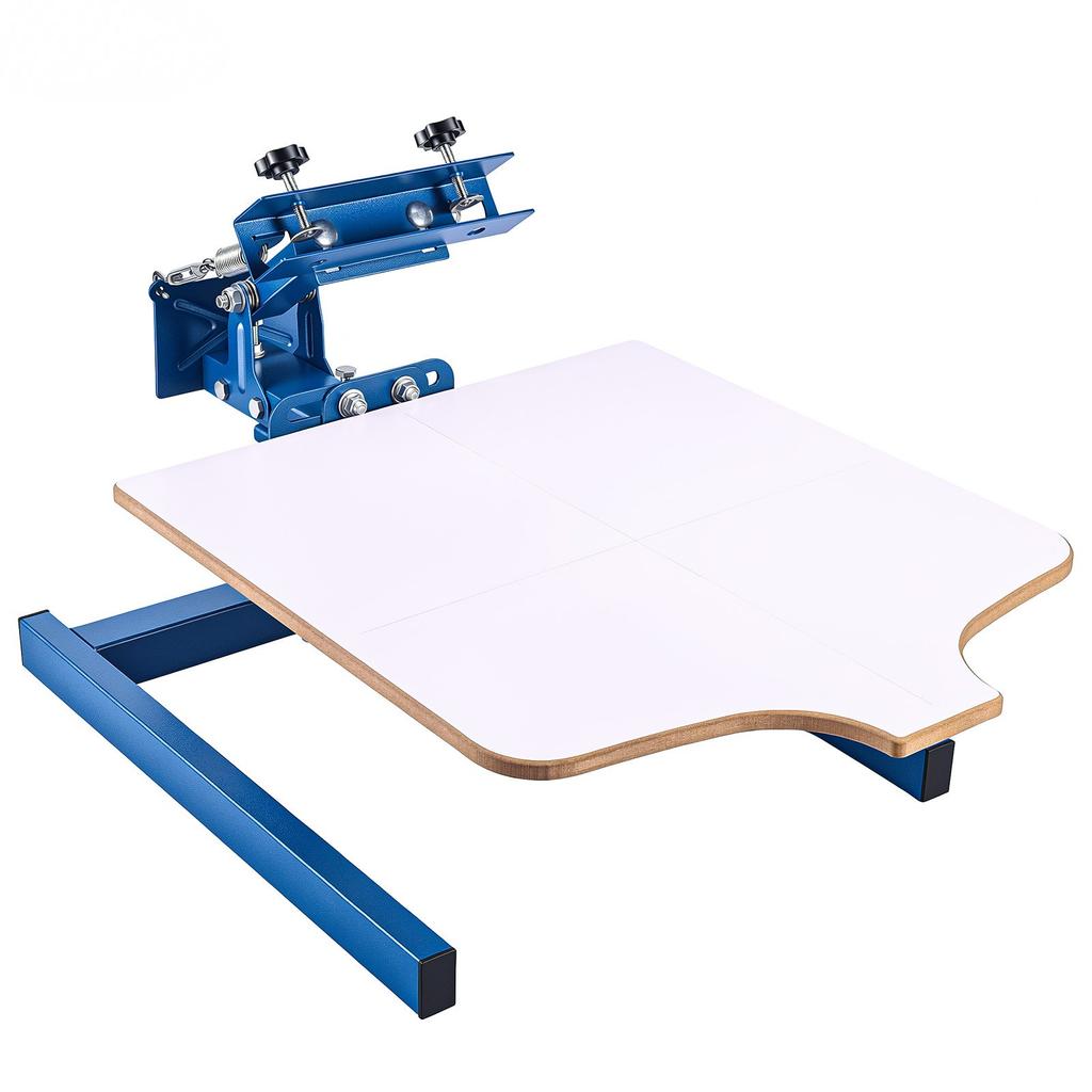 VEVOR Screen Printing Machine 1 Color 1 Station Silk Screen Printing Press, 540 x 450 mm Platen, Adjustable Tension, Powder-Coated Carbon Steel