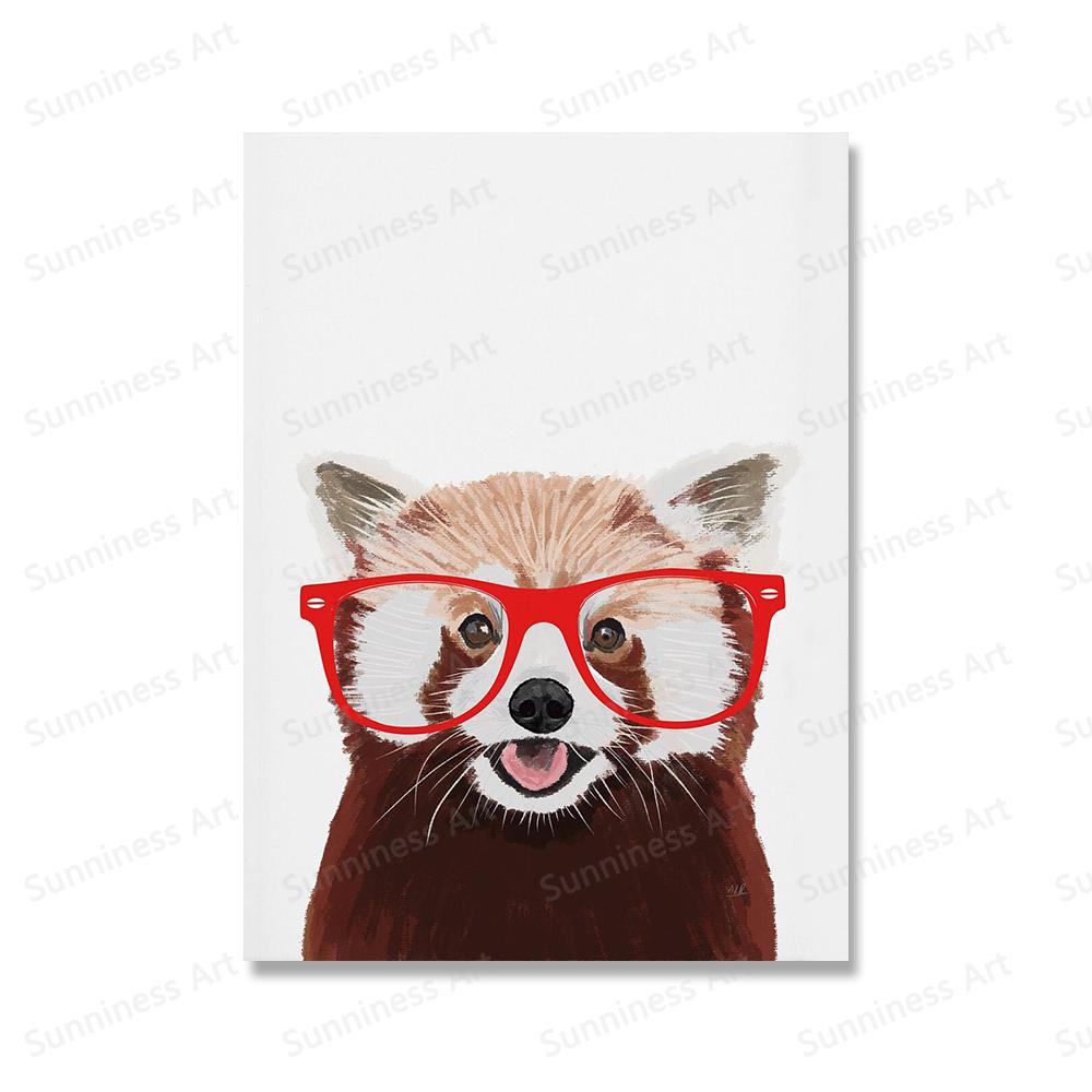 Сафари детеныши животных лев зебра в очках постеры холст картина детская настенная живопись печать детская комната фотографии скандинавский детский декор