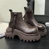Модные ботильоны для женщин на плоской подошве, на платформе, повседневная спортивная обувь, модные новые зимние ботинки 2025, дизайнерские челси, ботильоны для женщин, обувь