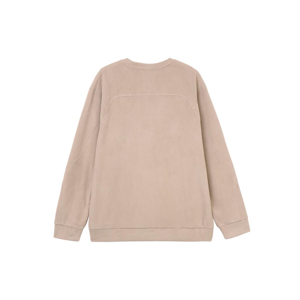 Anta Тренировочная серия однотонный круглый вырез пуловер флисовый свитшот мужской свитшот темно-серый коричневый 952347704-3