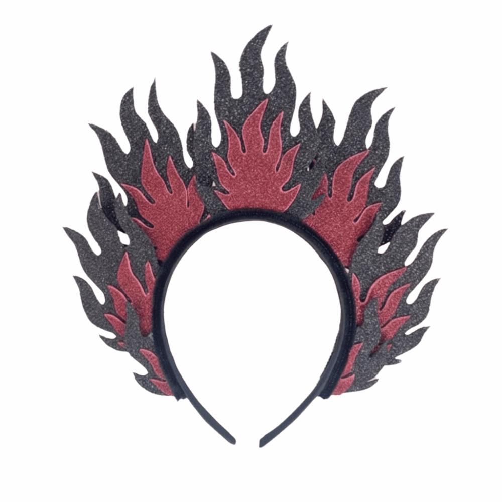 Comfortable Halloween Hairband Fire-Shaped Fire-Shaped Headband Cosplay Party