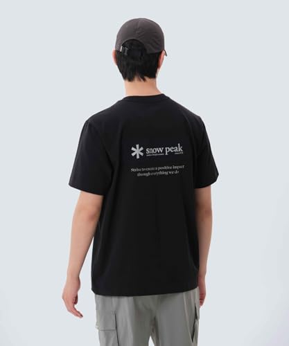 Snow Peak Aerocool W Patch Short Sleeve T-Shirt, XL, Black