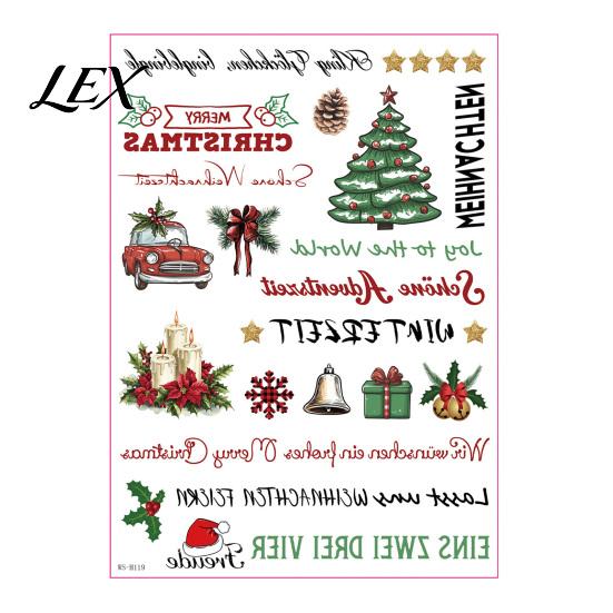 Decorative Graphics for Candles Christmas Candle Transfer Stickers, DIY Holiday Craft Supplies, Waterproof Water Decals Making And Festive Home Decor