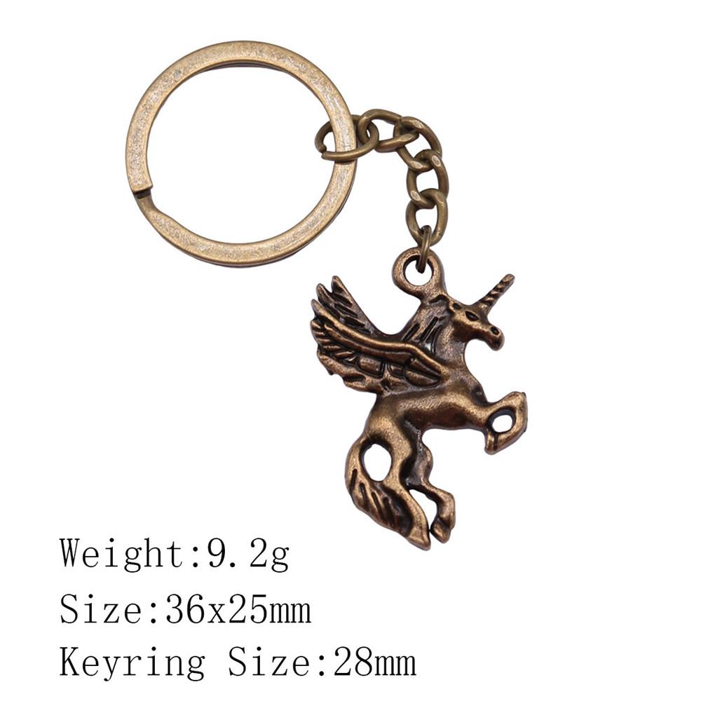Металлический брелок в виде головы лошади/единорога - 52x51 мм, 19,9 г, Идеально подходит для сумок и домашнего декора