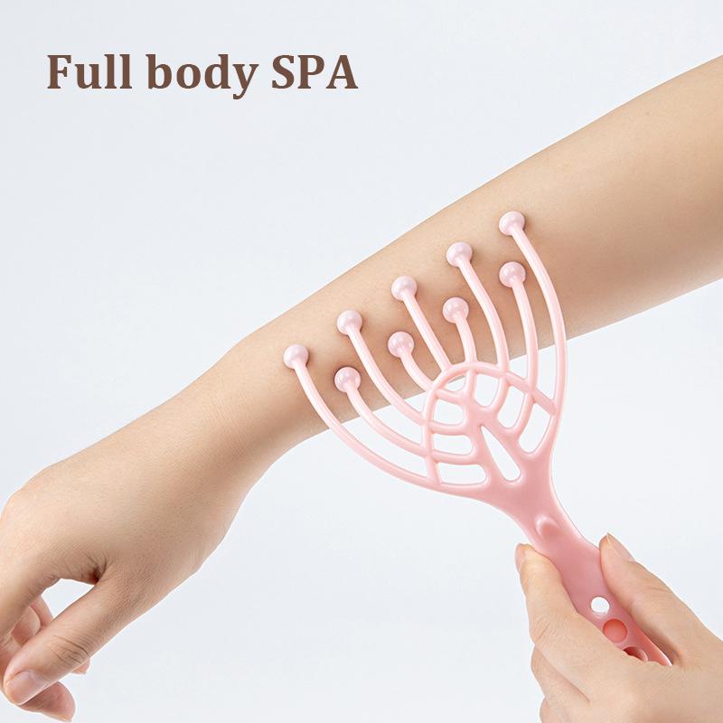 9 когтей головной массажер обтекаемый шариковый массажер для расслабления тела скальпа роликовый для роста волос ручное средство для снятия стресса с волос