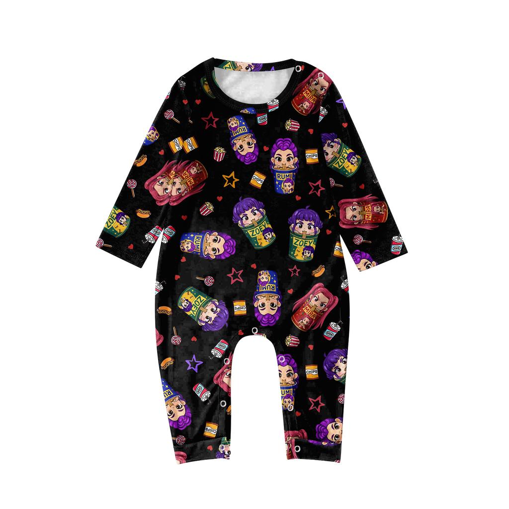 Мультяшный принт с буквами, семейный комплект с длинным рукавом, костюм родитель-ребенок, домашний костюм, осень