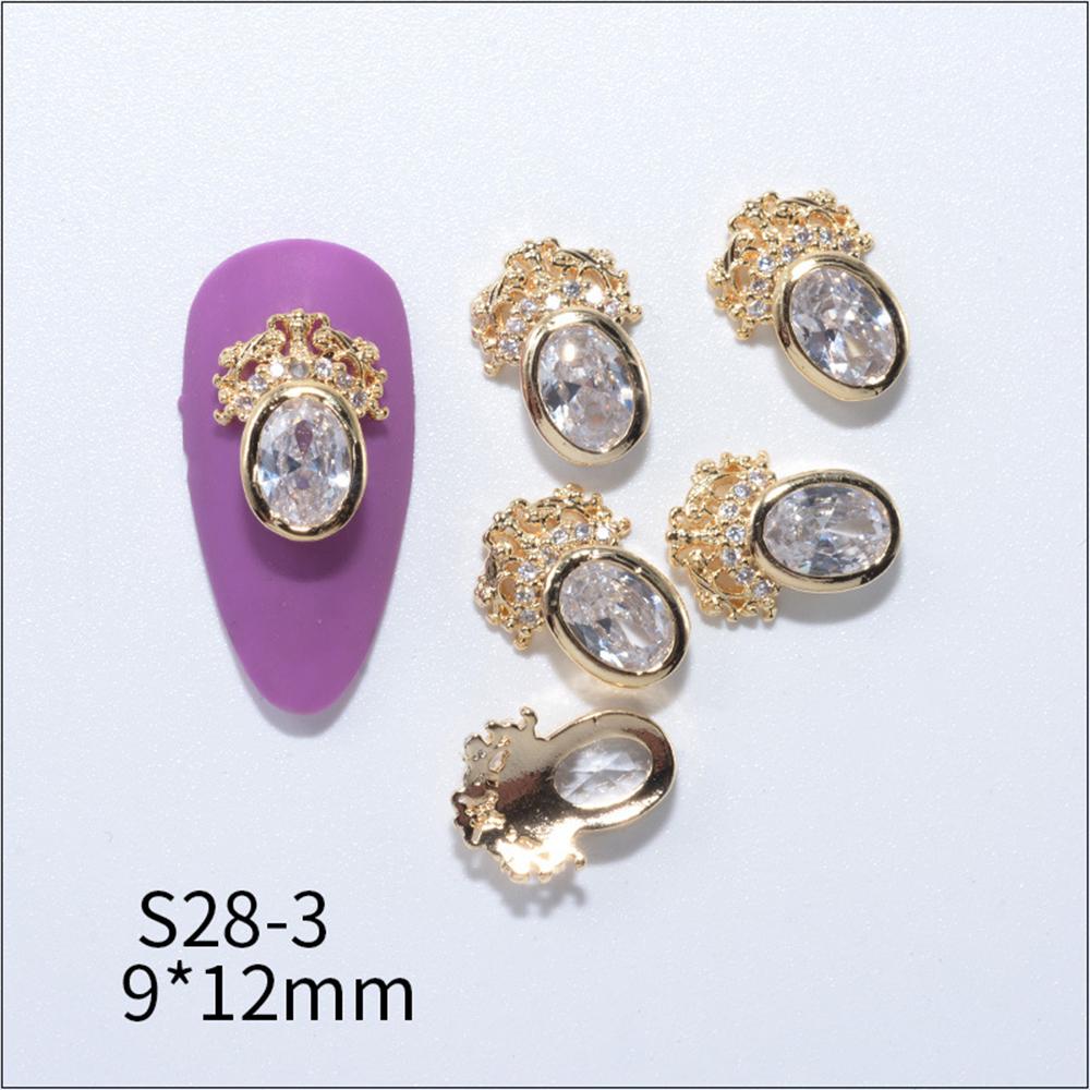 Manicure Accessories Butterfly Flower Metal Nail Jewelry Nail Zircon Nail Rhinestones Pendant Chain