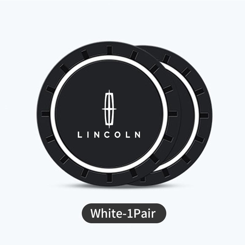 For Lincoln Car Cup Holder Insert PVC Scratch Resistant Non Slip Coaster Navigator MKZ MKX MKC MKT Continental Nautilus XX222