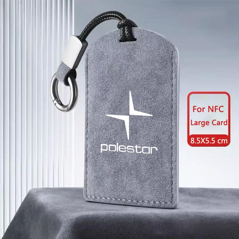 Замшевый чехол-брелок с NFC-картой для умного ключа автомобиля, полноразмерный держатель-оболочка-защита для Volvo Polestar 3 Polestar 4 2023 2024