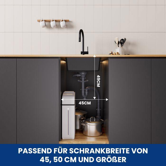 Гранитная кухонная мойка 45x45 см, антрацитовая черная раковина на столешнице, раковина с 1 чашей