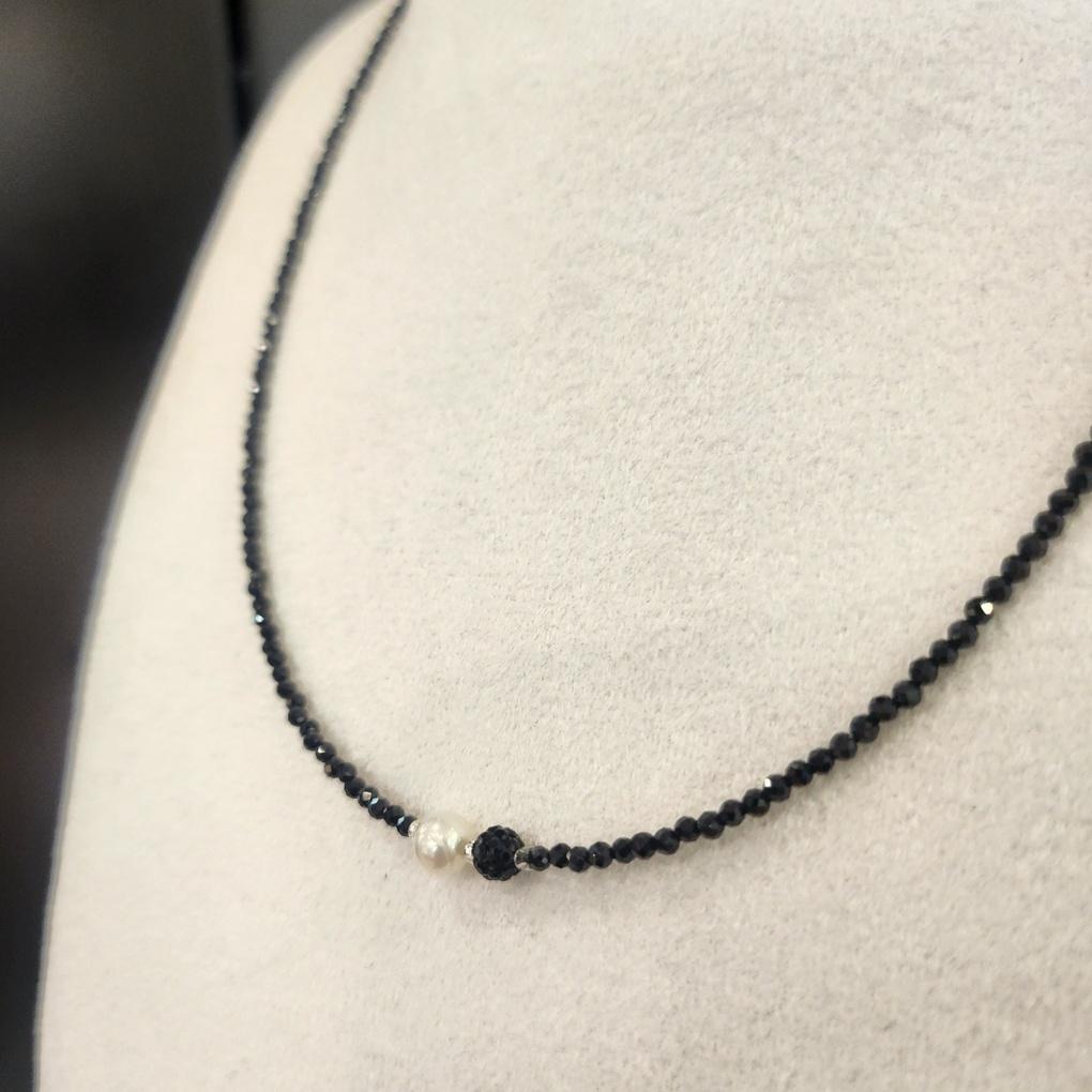 Ожерелье с бусинами из черного шпинели Atria Pearl Spinel Bead N ISSNEFR0005BKF