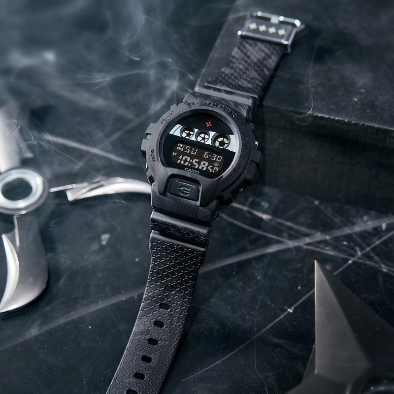 Casio G-SHOCK Серия Dark Shadow Ударопрочный и водонепроницаемый Механизм Кварцевый Ремешок из смолы Унисекс Черный циферблат DW-6900NNJ-1PR