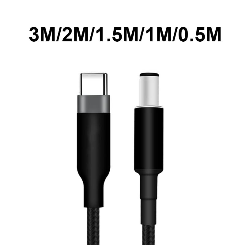 Шнур питания для ноутбука с быстрой зарядкой, наконечник USB C на DC 7.4x5.0 мм, 20 В, для зарядки ноутбуков, плетеный провод