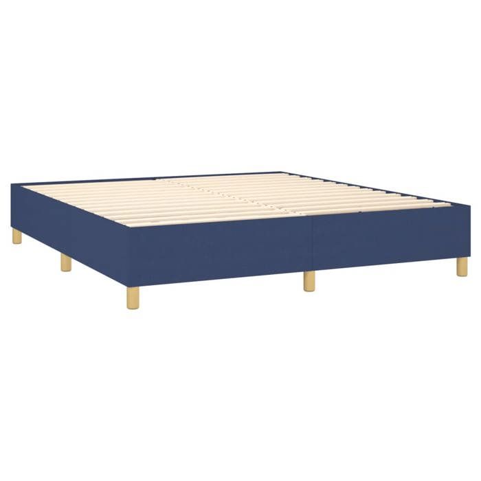 Maison Exclusive - Sommier à lattes de lit avec matelas Bleu 180x200 cm Tissu