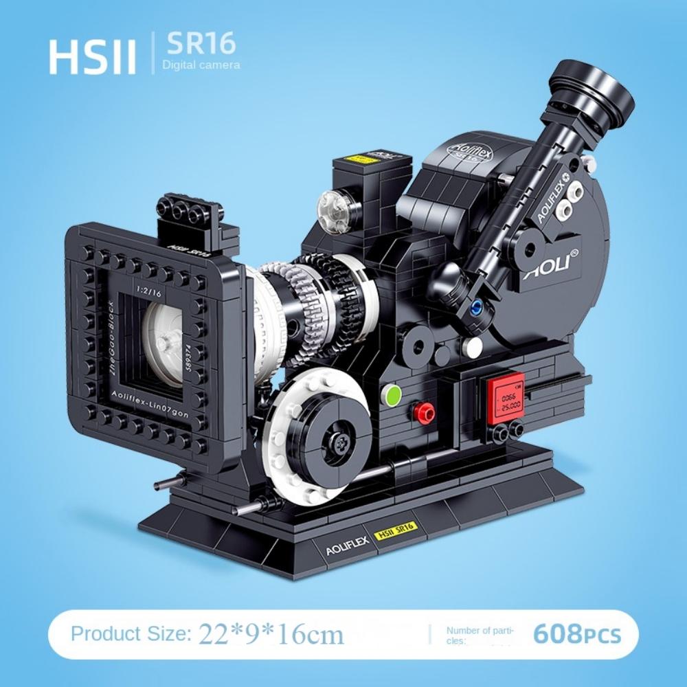 Классическая цифровая камера Модель Мини Кирпичные игрушки для мальчиков Взрослый Сборка Дизайн Блочные наборы Классическая коллекция Проектор Подарок на вечеринку