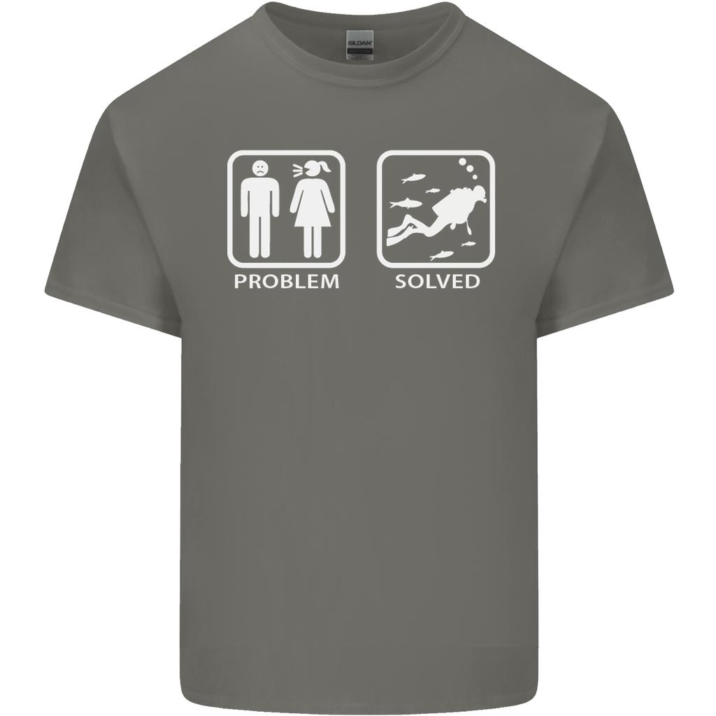 Scuba Diving Problem Solved Unisexs Light Cotton TShirt