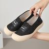 Summer New Platform Women's Cloth Shoes Breathable Lace Mesh Single Shoes Fashion Casual One Pedal Student Shoes