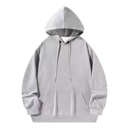 Men’s hooded jumper, loose fit, dropped shoulders, with pockets, fleece fabric, winter workwear