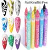 Yousheng Nail Art Pen Quick Dry DIY Decoration Fine Details Flower Pattern Manicure Tool Waterproof Painting Liner Brush Nail Art Drawing Graffiti
