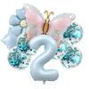 Butterfly Balloons 5th Birthday Decor for Girls Pink Butterfly Foil Balloons for Butterfly Themed Party Wedding Birthday Decors