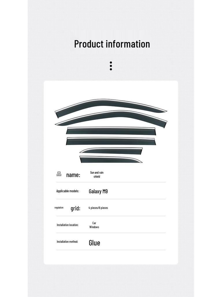 Дефлекторы окон Geely Galaxy M9: Дефлекторы окон и автомобильные аксессуары для 25 моделей.