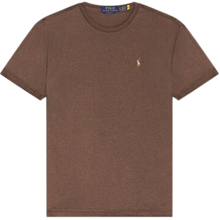 Мужская футболка с коротким рукавом Polo Ralph Lauren с круглым вырезом и логотипом-пони, топ 710746817047