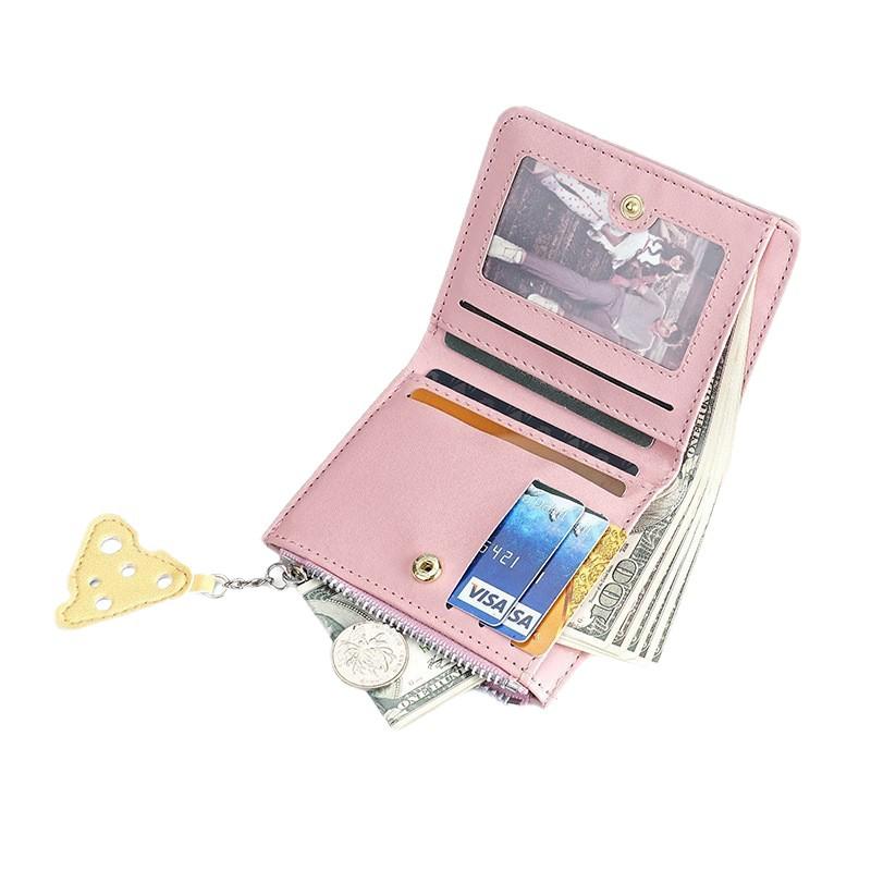 Женский минималистичный кошелек с плетением "печенье" - Многослотовые для карт, отделение для монет, держатель для удостоверения личности