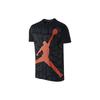 Aj Xx9 Jumpman Stripe Pattern Print Crew Neck Short Sleeve T-shirt Men Tops Black 678360-011