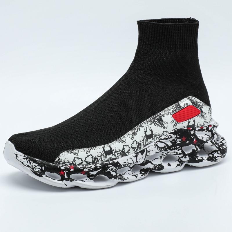 Унисекс Высокие Кроссовки-Носки - Без Шнурков, Амортизирующие, Для Бега