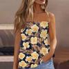Летние топы-трубы для женщин, милая сексуальная футболка без рукавов с открытыми плечами и цветочным принтом