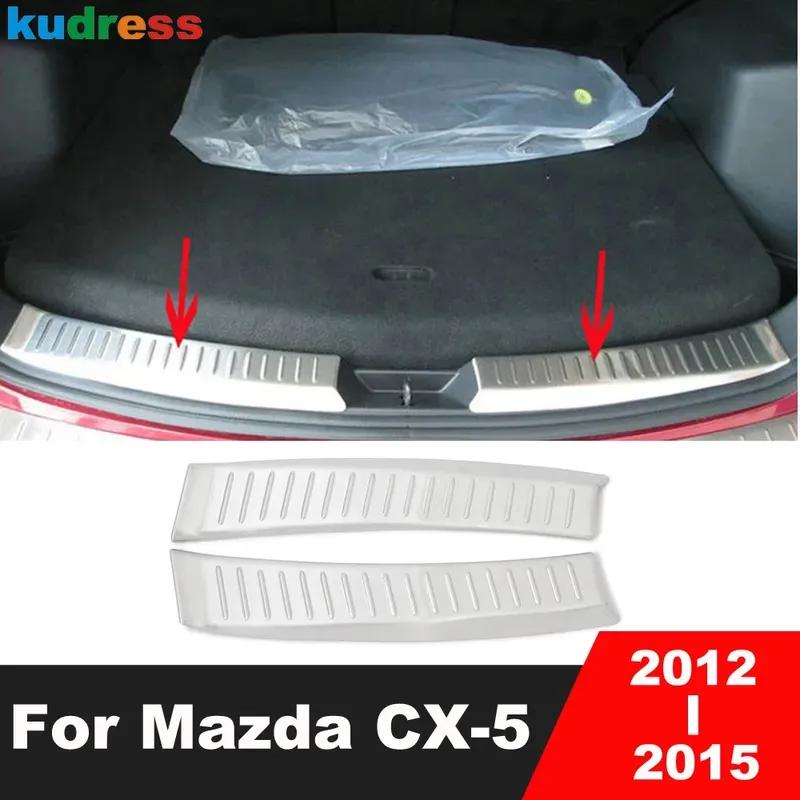 Накладка на задний бампер багажника для Mazda CX5 CX-5 2012 2013 2014 2015 Стальная Защитная накладка на порог двери багажника Аксессуары