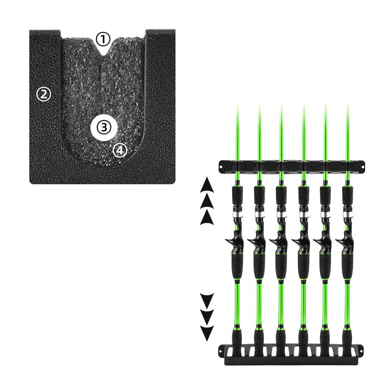 1 комплект крепежных кронштейнов 6-местная стойка настенная стойка для удочек для лодки горизонтальный/вертикальный держатель для удочек