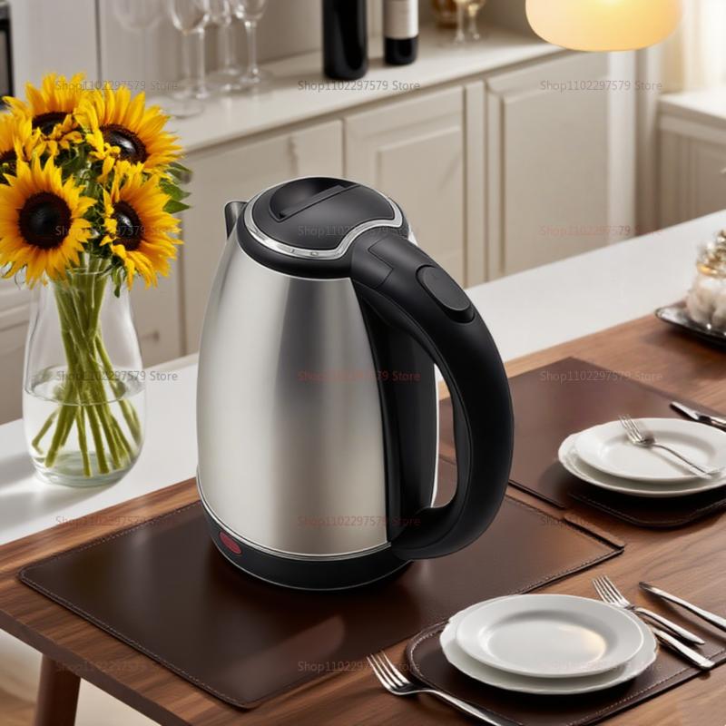304 Stainless Steel Electric Kettle Portable 2L Coffee Pot Electric Water Heater Teapot 1500W Automatic Power Off Kettle Home