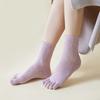 Cotton Five Finger Socks For Woman Edge Curl Fashions Colorful Loose Harajuku Short Socks With Toes Japanese Split Toe Socks